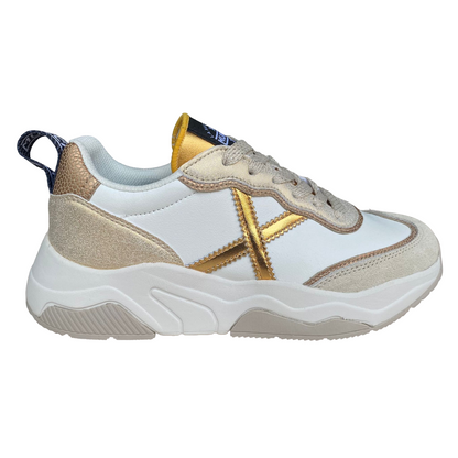 Munich Wave 169 | Sneakers Donna Bianco-Oro | Cod. MW169 | Sportiamo