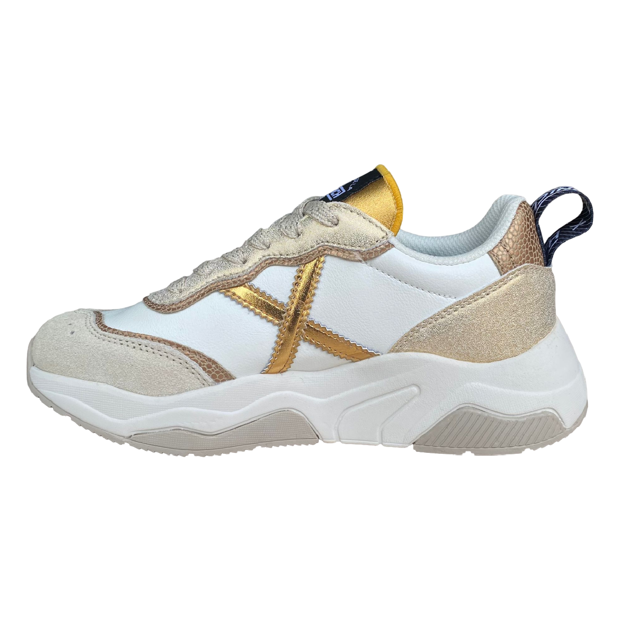 Munich Wave 169 | Sneakers Donna Bianco-Oro | Cod. MW169 | Sportiamo