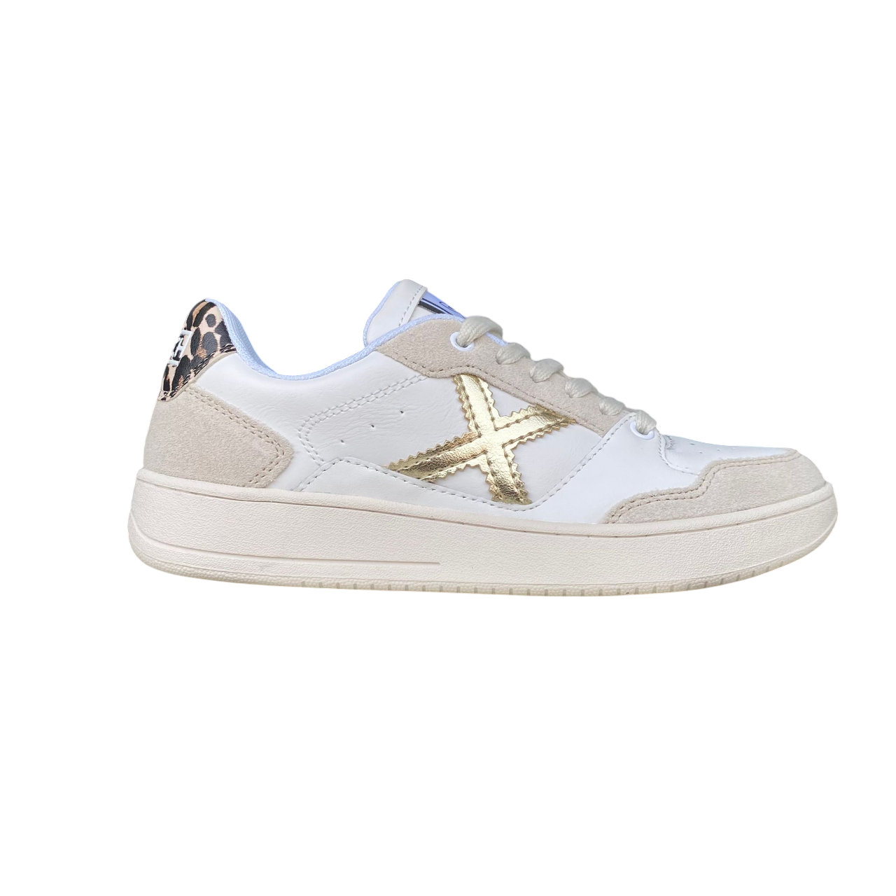 Munich scarpa sneakers da donna Legit 94 8908094 bianco-oro-animalier