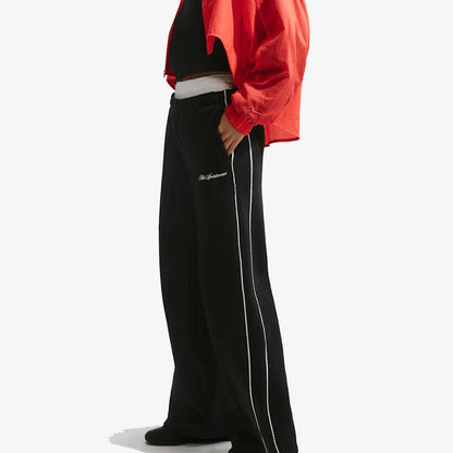 Nike Studio Fleece IQ3170-001 Donna Nero - Pantalone Sportivo Wide-Leg