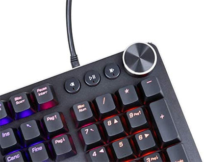 Nacon Tastiera Gaming Semi-Meccanica Usb 6 Tasti Macro Pc Led Windows Rgb Cl-520