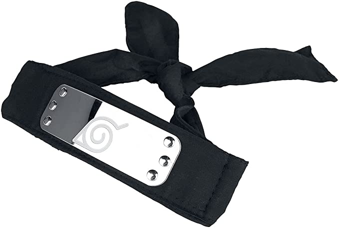 ABYSTYLE NARUTO SHIPPUDEN - KONOHA NERO FASCIA PER CAPELLI BLACK COSPLAY COSTUME