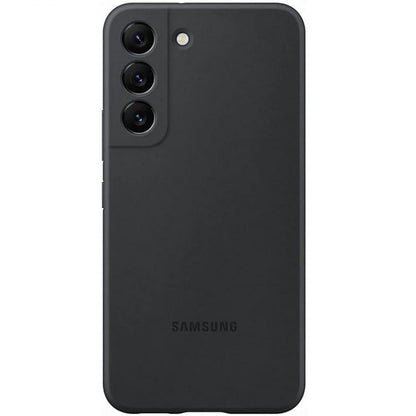 Samsung Silicone Cover Galaxy S22 Nero Cellulare Custodia Black Morbida Noir 5G