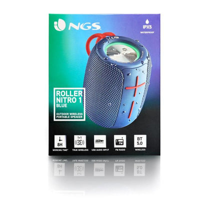Ngs Speaker Roller Nitro1 Ipx5 Tws/Usb/Tf/Aux-In/Bt Blau Bluetooth-Lautsprecher