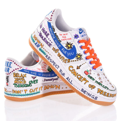 Nike Air Force 1 White Written