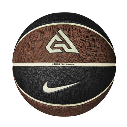 Nike pallone da pallacanestro Giannis All Court 2.0 nero-cuoio misura 7