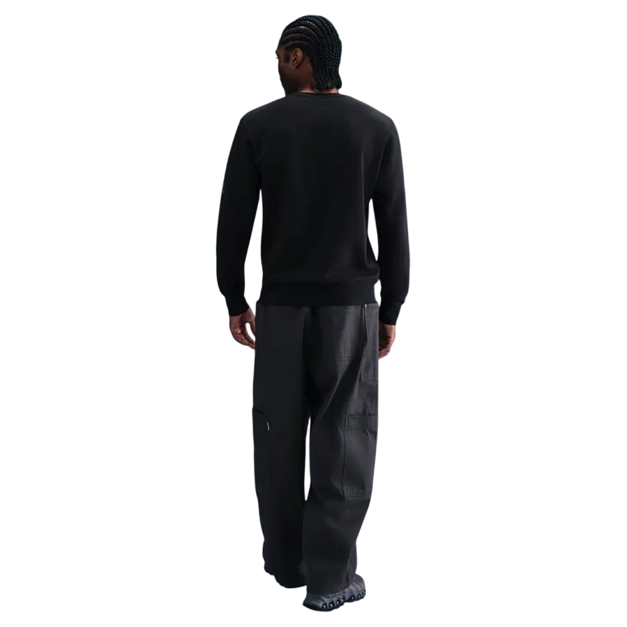 NIKE Felpa Uomo NSW Crew Club IF1765-010 Nero – Girocollo Cotone Premium, Stile Iconico