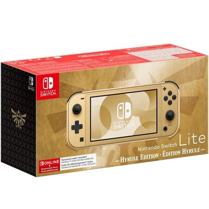 Nintendo Switch Lite Konsole Hyrule Edition Special + 12M Nso (Gold) Tragbar