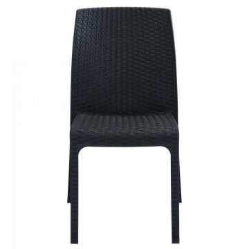 Sedia Virginia - Seduta in Wicker con Struttura in Plastica Stampata