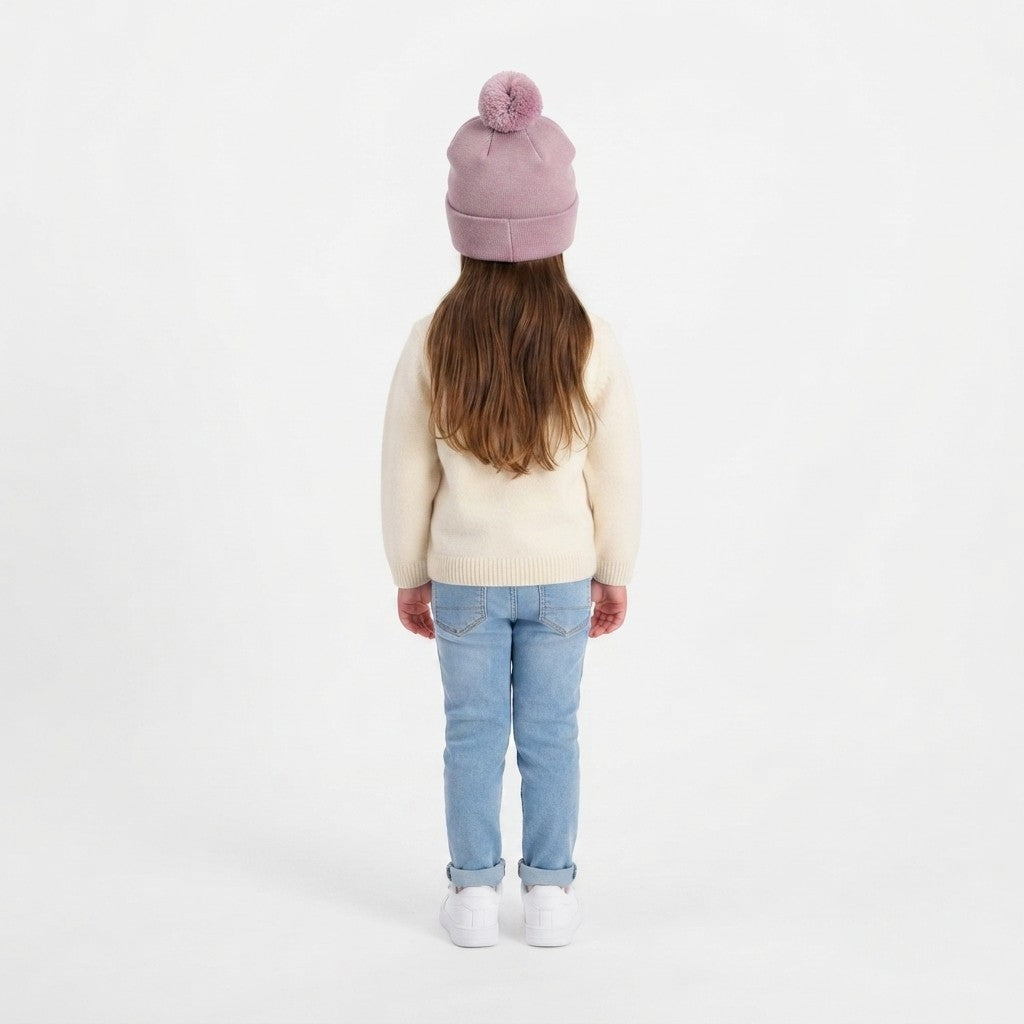 Champion berretto junior con pompon Beanie Cap 806452 PS090 rosa