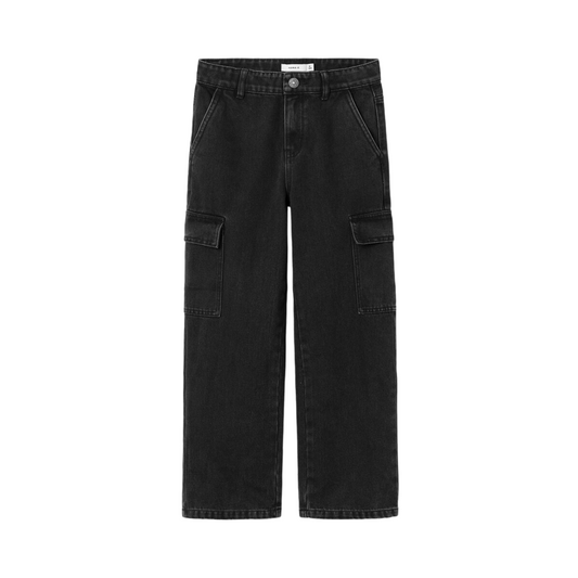 Name it pantalone in jeans con tasconi da bambino 13220709 nero