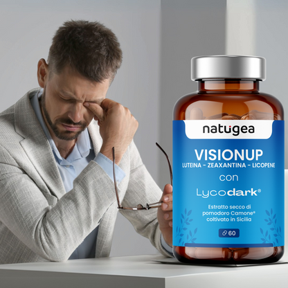 Integratore per la Vista con Luteina, Zinco e Vitamina C – Licopene da Pomodoro Camone e Mirtillo Nero – 60 Compresse