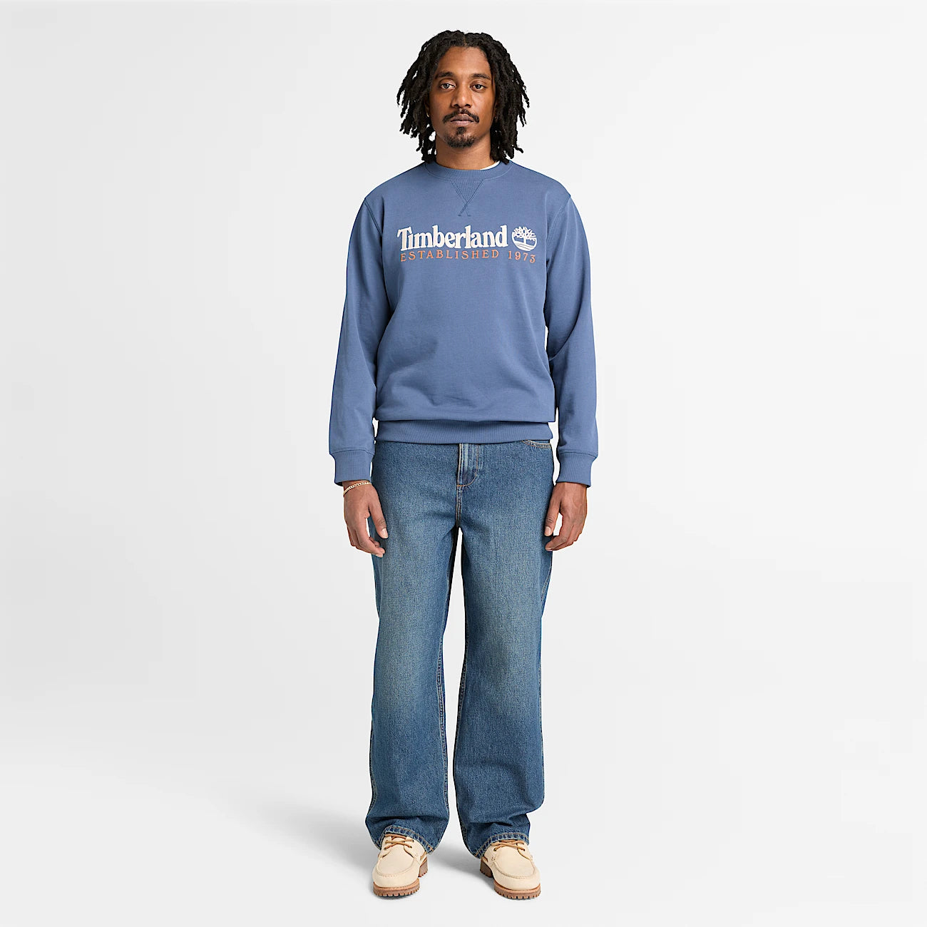 Timberland Pantaloni Denim Ricamati Sandown Uomo TBC0YH2XA11 Blu