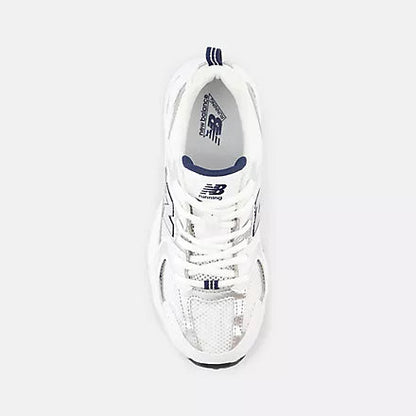 New Balance 530 Lace Lifestyle Sneakers Junior Bianco Argento - GR530SB1