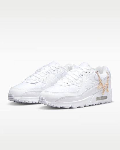 Nike Air Max 90 Premium Sneakers Donna Bianca - DH0569-100