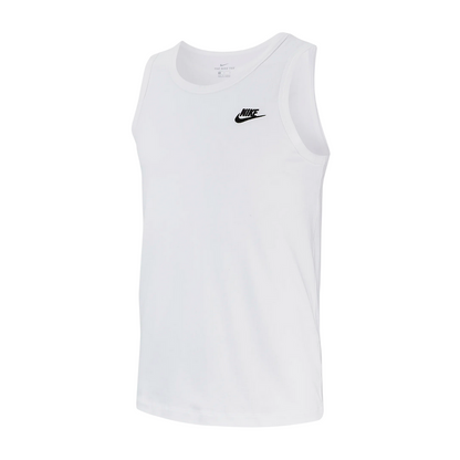 Nike Canotta Uomo Club Jersey - 100% Cotone Premium Bianco