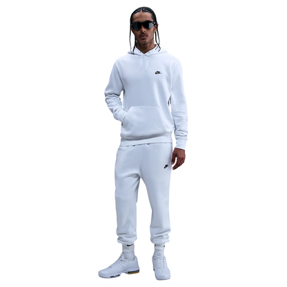 Nike Felpa Club Fleece con Cappuccio Uomo FN3859-100 Bianco