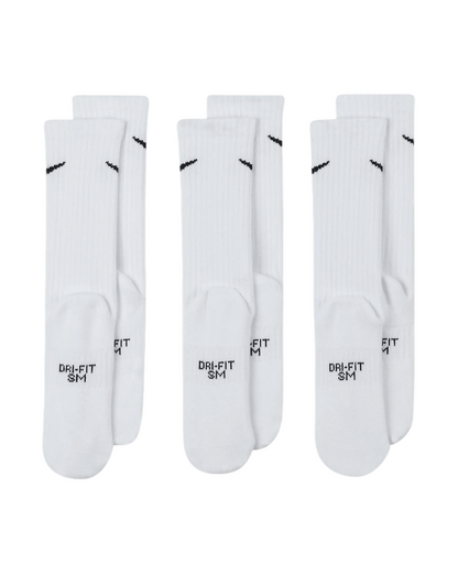 Nike Everyday Kids' Cushioned Calze SX6842-100 Bianco - 3 Paia