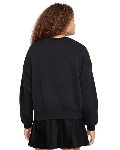 Nike Felpa Boxy Sportswear Club Fleece FZ9244-010 Nera Bambina