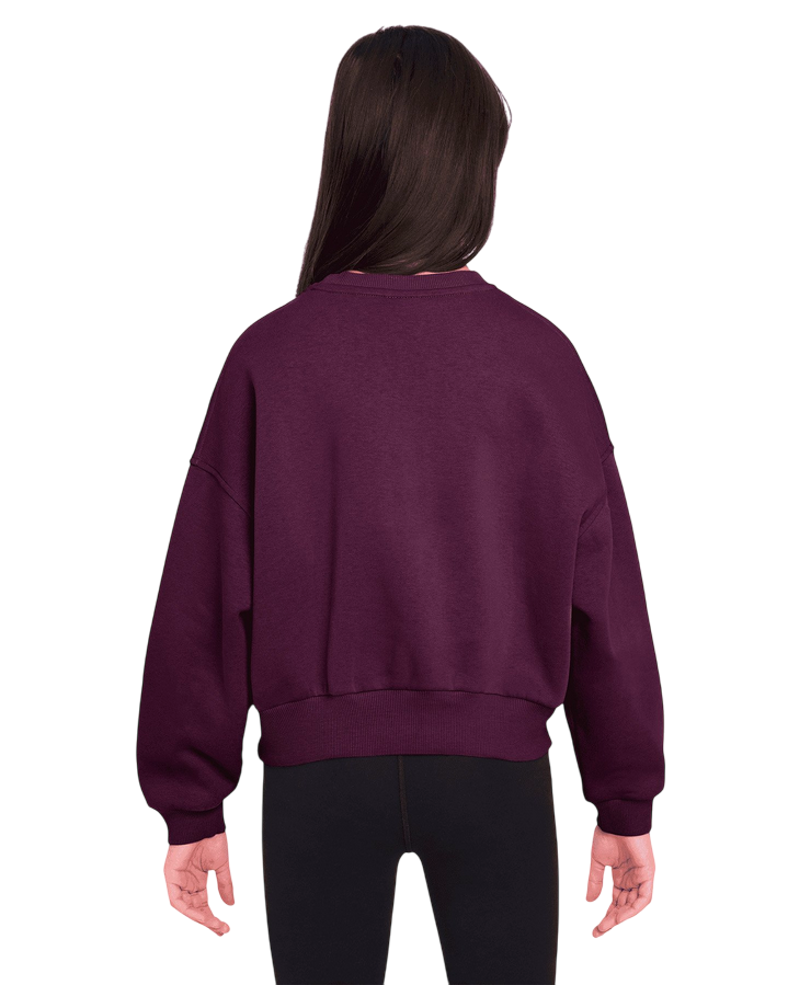 Nike Felpa Boxy a Girocollo Sportswear Club Fleece Bambina FZ9244-610 Rosa - Calda e Stile Oversize