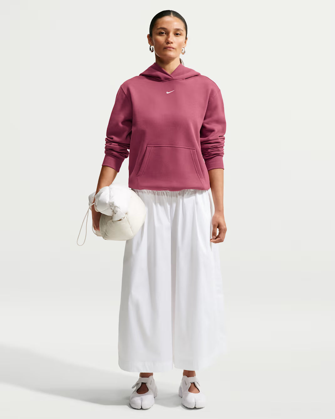 Nike Felpa Donna con Cappuccio Studio Fleece Medium Weight IM8100-654 Rosa