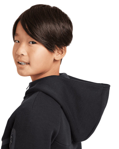 Nike Felpa Tech Fleece Junior Zip HV5867-010 Nero Ragazzo
