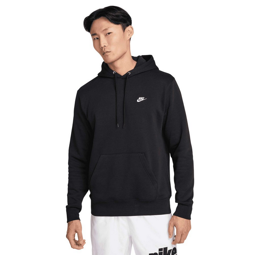 Nike Felpa con Cappuccio Club Fleece Uomo FN3859-010 Nero