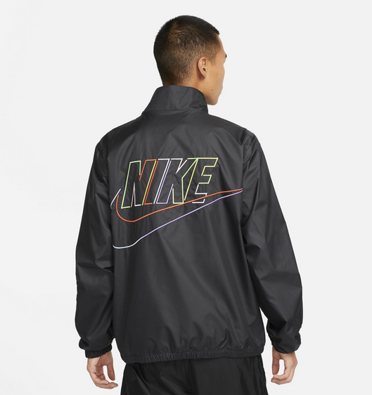 Nike Giacca Club+ DX0672-010 Nero - Windbreaker Uomo Antivento Idrorepellente