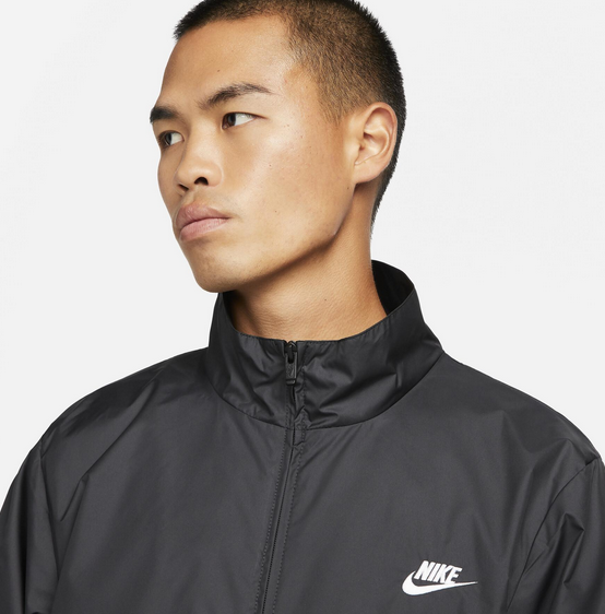Nike Giacca Club+ DX0672-010 Nero - Windbreaker Uomo Antivento Idrorepellente