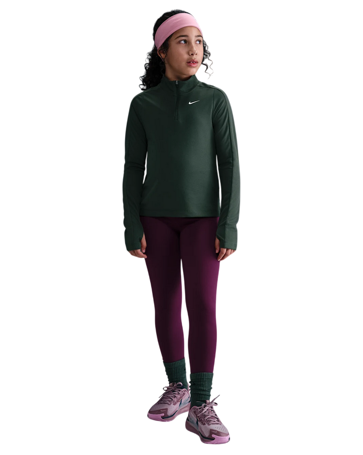 Nike Leggings Vita Alta Dri-FIT One FZ5605-610 Bordeaux – Morbidi, Traspiranti, Per Ragazze