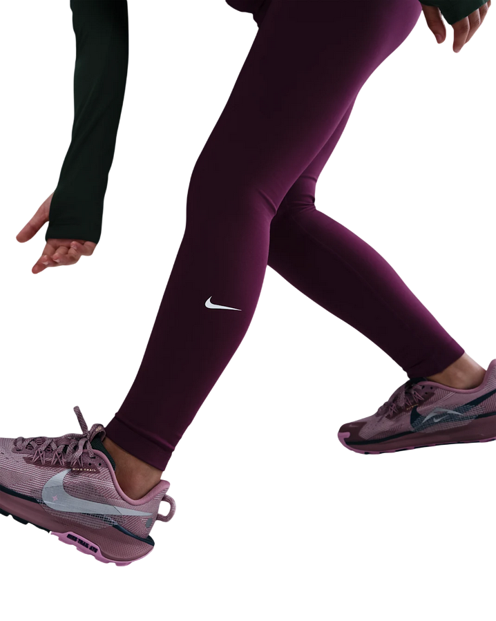 Nike Leggings Vita Alta Dri-FIT One FZ5605-610 Bordeaux – Morbidi, Traspiranti, Per Ragazze