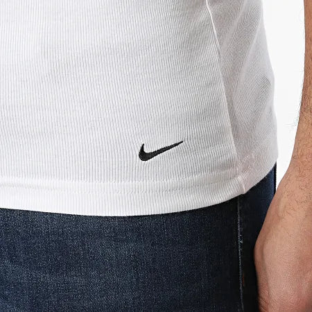 Nike Canotta Uomo Bianco Pack 2 Essential Cotton Stretch - KE1274 MED