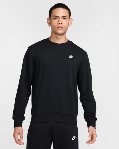 Nike Felpa Club Girocollo French Terry Uomo FN3888-010 Nero