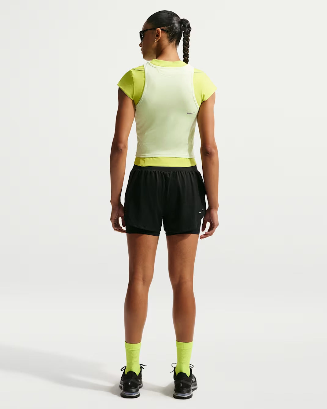 Nike Pantaloncino Running 2in1 Donna Dri-FIT Flow Nero - IF7518-010