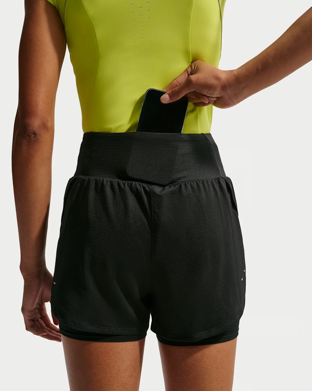 Nike Pantaloncino Running 2in1 Donna Dri-FIT Flow Nero - IF7518-010