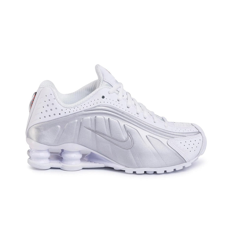Nike scarpa sneakers da adulto Shox R4 AR3565-101 bianco-argento