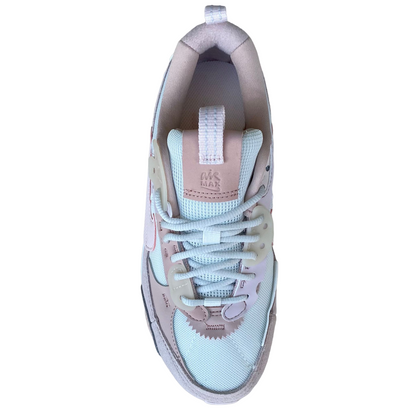 Nike scarpa sneakers da donna Air Max 90 Futura DM9922-104 bianco-rosa