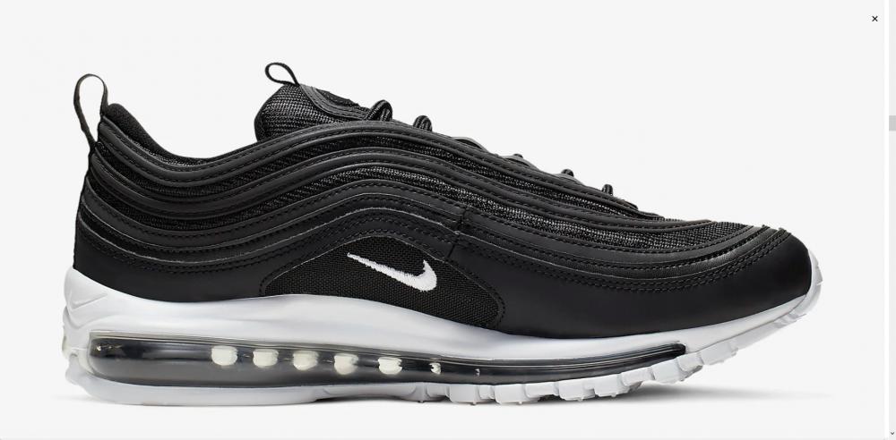 Nike scarpa sneakers da uomo Air Max 97 921826 001 nero