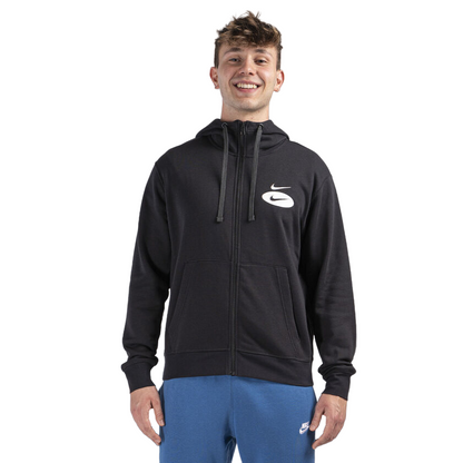 Nike felpa con cappuccio e cerniera intera da uomo DM5335-010 nero