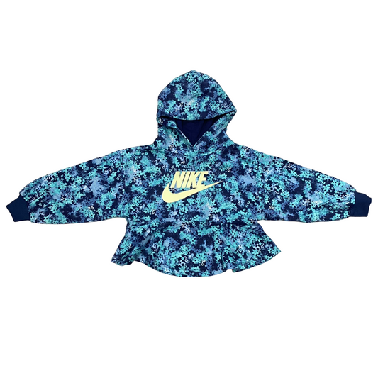 Nike tuta sportiva da bambina con cappuccio 36M177-U90 acqua-blu