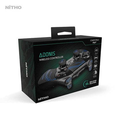 Nitho Controller Ps4 Ps3 Pc Windows Gamepad Pad Wireless Adonis Black Blue Usb