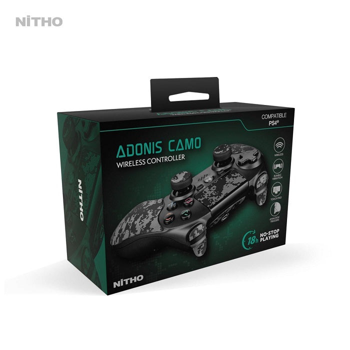 Nitho Controller PS4 PS3 PC Windows Gamepad Pad Wireless Adonis Camouflage USB