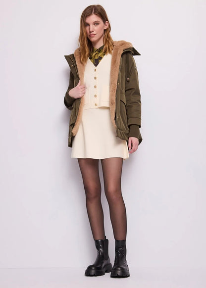 Gaudì Parka da donna con pelliccia sintetica 621BD35017 verde