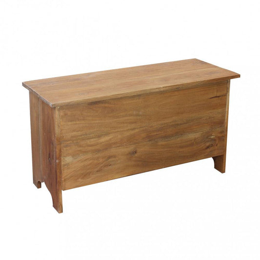 Baule Carlyle, Marrone - Legno Riciclato, Dimensioni 95x38x51cm