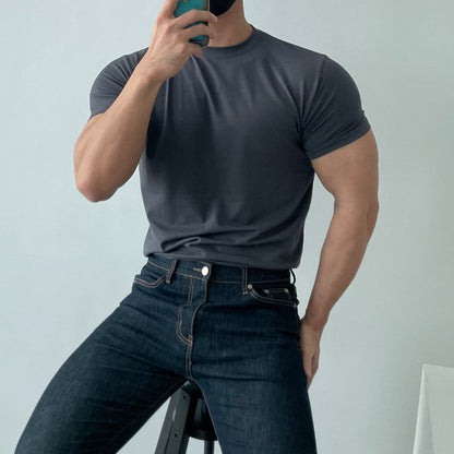 Herren Sport T-Shirt Schlicht