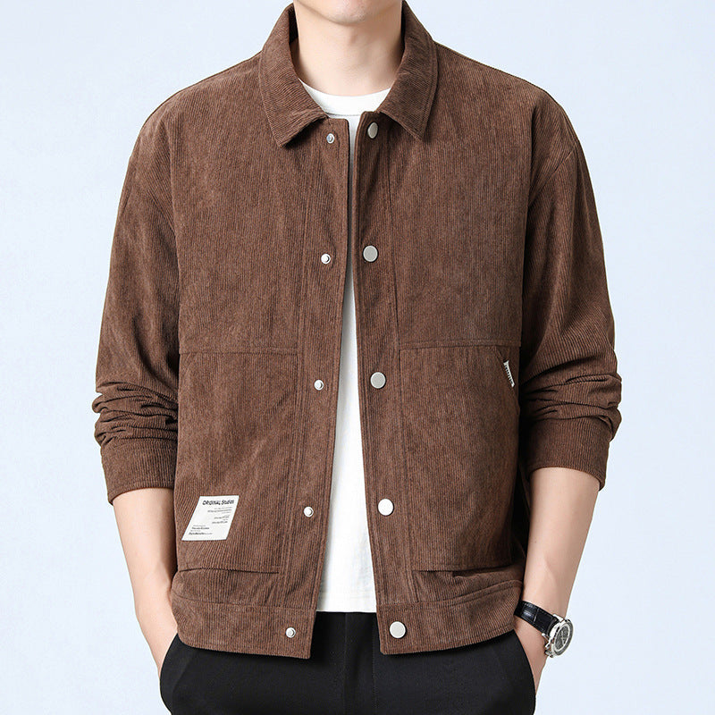“Giacca in velluto a coste da uomo – Stile Business, Taglio Slim Fit