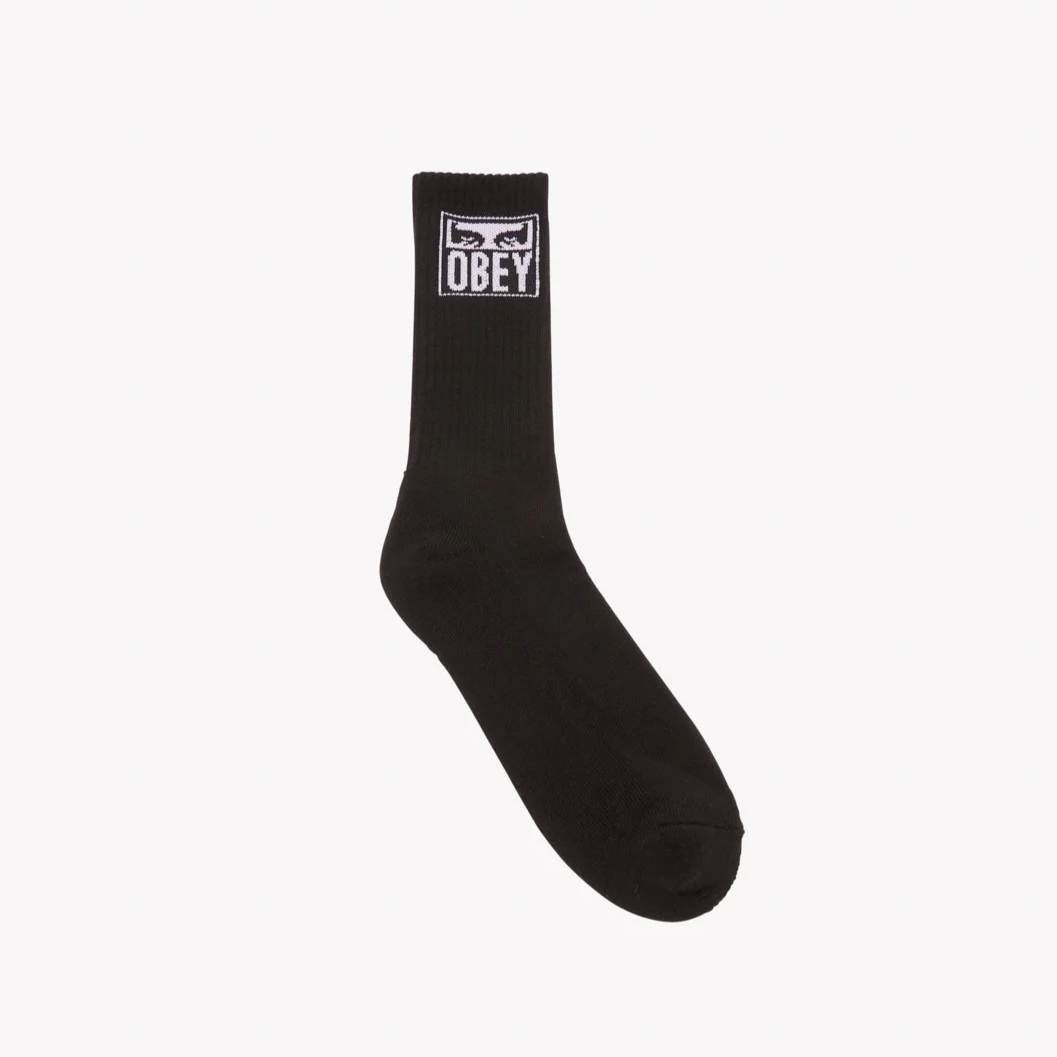 OBEY calzino di media altezza unisex taglia unica Eyes Icon Socks 100260141 nero