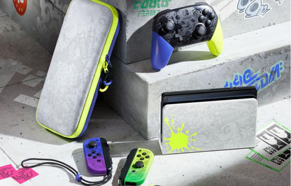 Nintendo Switch Splatoon 3 Kit Hülle + Schutzfolie Limited Edition Cover Oled