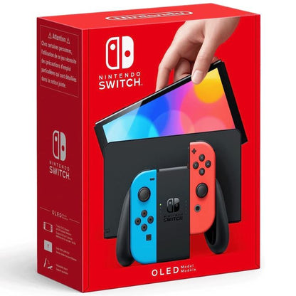 Nintendo Switch OLED Neon-Konsole Rot/Blau Edition Neu Italien 2 Jahre Garantie