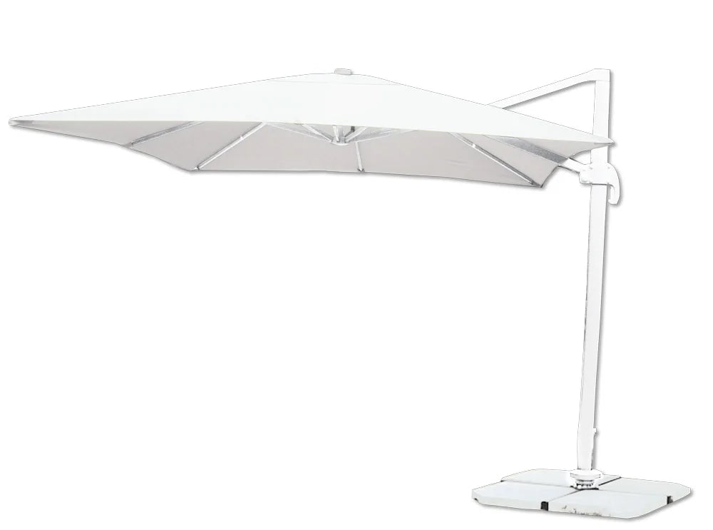 Ombrellone a braccio Deluxe 3x4 mt – Struttura e telo bianco
